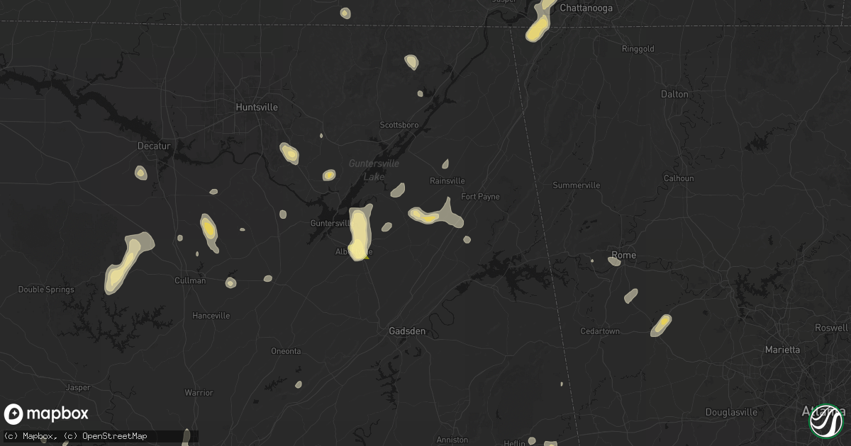 Hail map in Dawson, AL on September 21, 2026