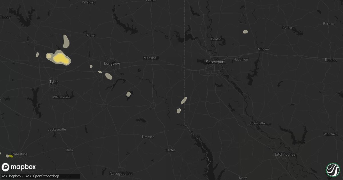Hail map in De Berry, TX on September 21, 2026