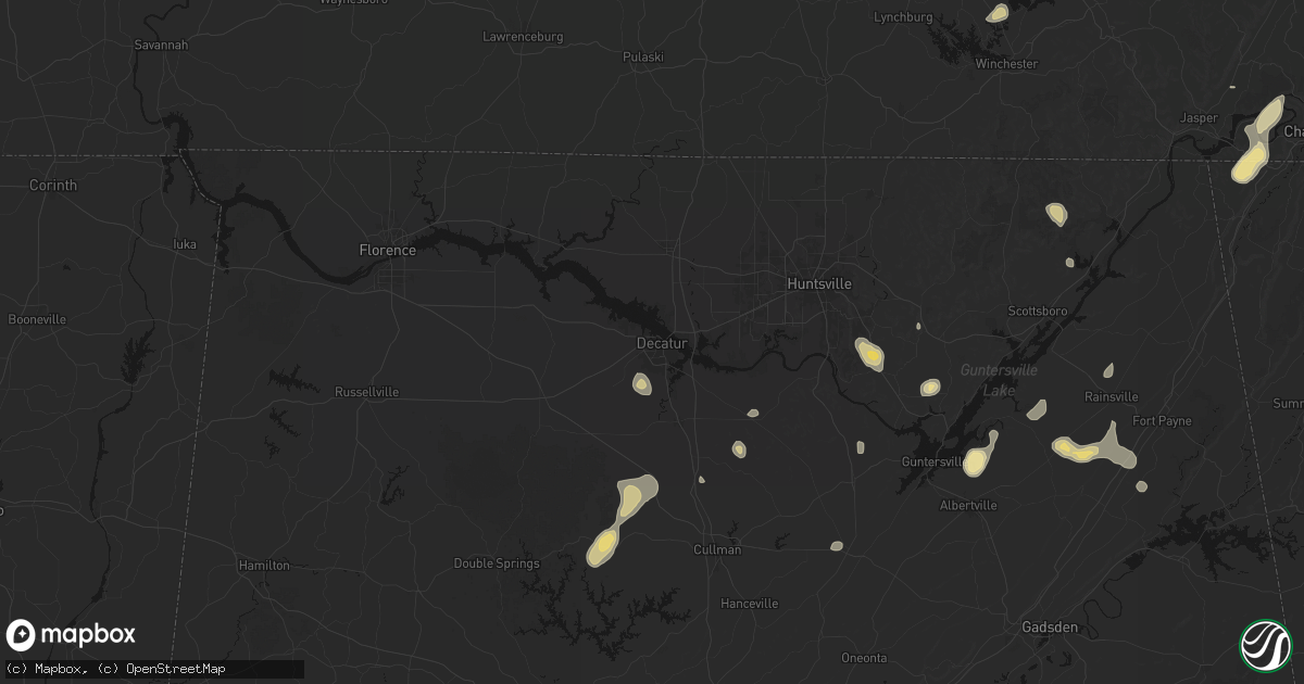 Hail map in Decatur, AL on September 21, 2026