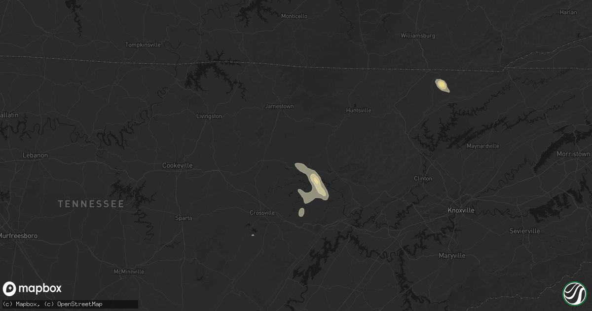 Hail map in Deer Lodge, TN on September 21, 2026