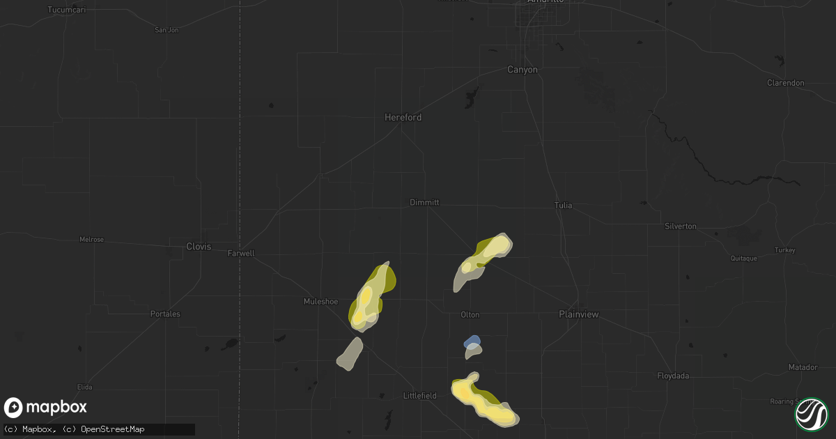 Hail map in Dimmitt, TX on September 21, 2026