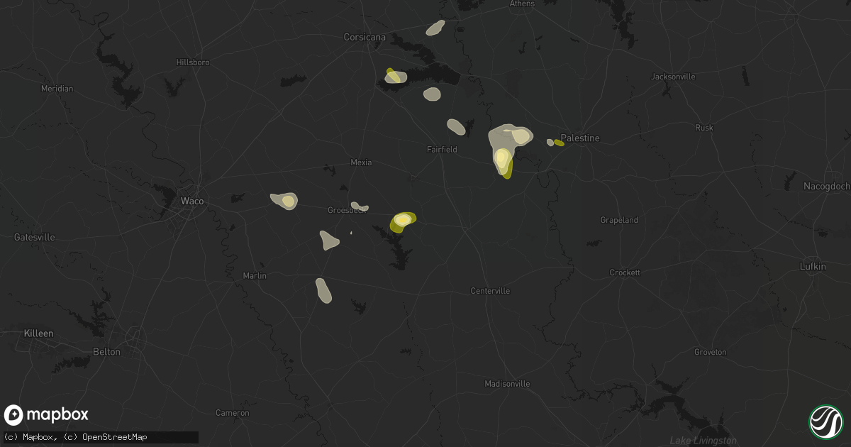 Hail map in Donie, TX on September 21, 2026