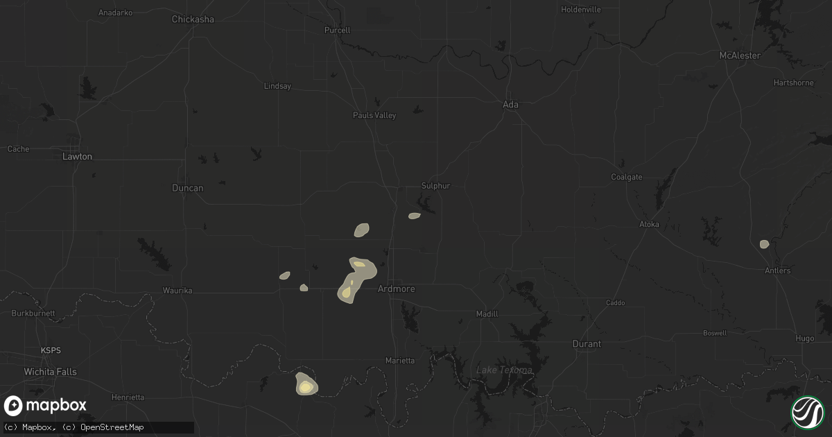 Hail map in Dougherty, OK on September 21, 2026