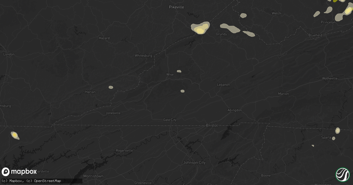Hail map in Dungannon, VA on September 21, 2026