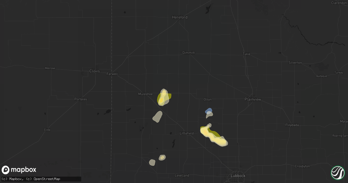 Hail map in Earth, TX on September 21, 2026
