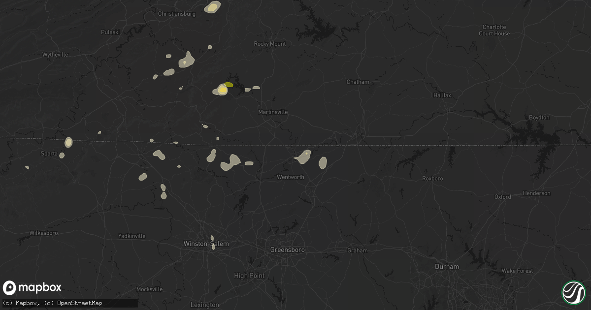Hail map in Eden, NC on September 21, 2026