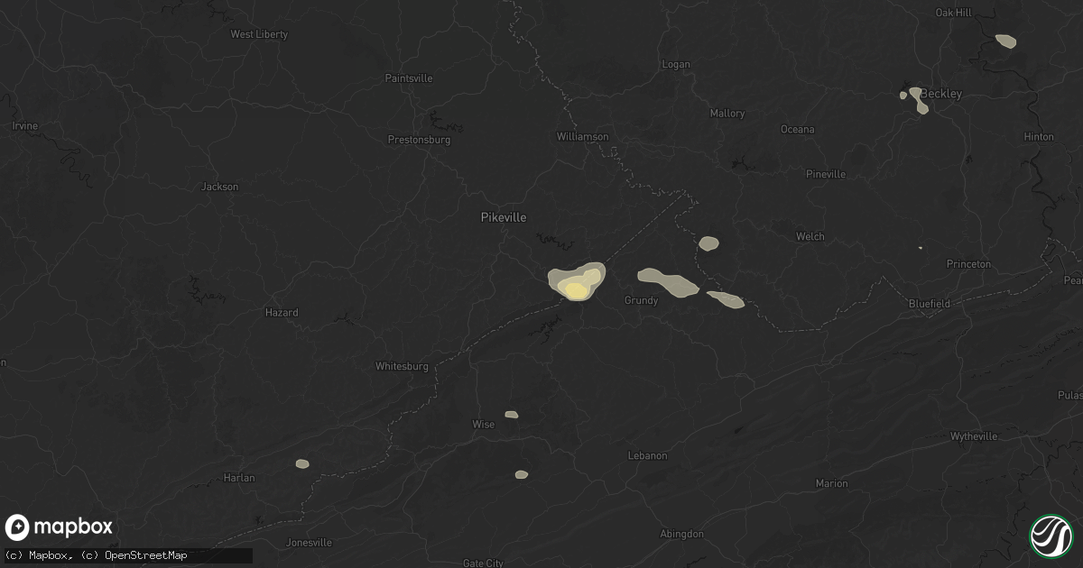 Hail map in Elkhorn City, KY on September 21, 2026