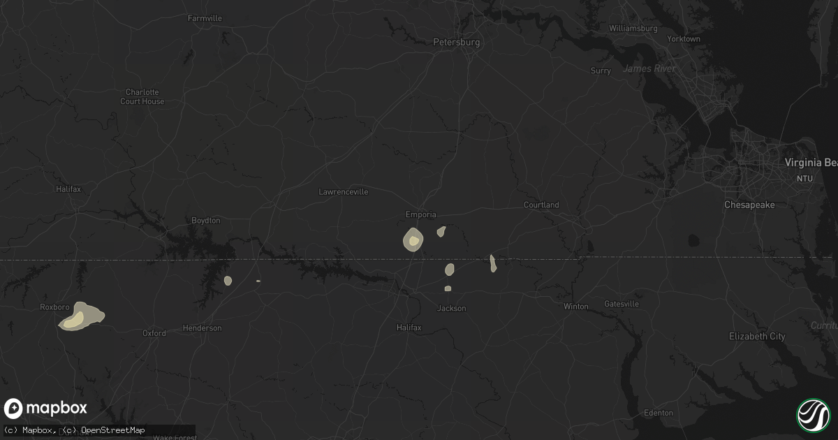 Hail map in Emporia, VA on September 21, 2026