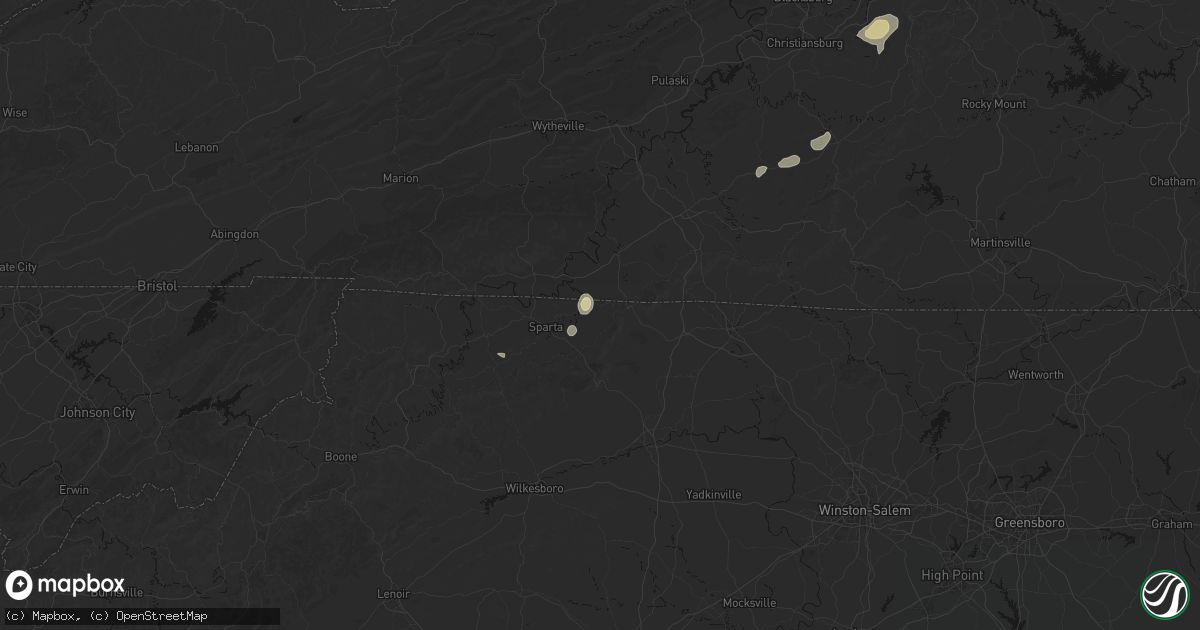 Hail map in Ennice, NC on September 21, 2026