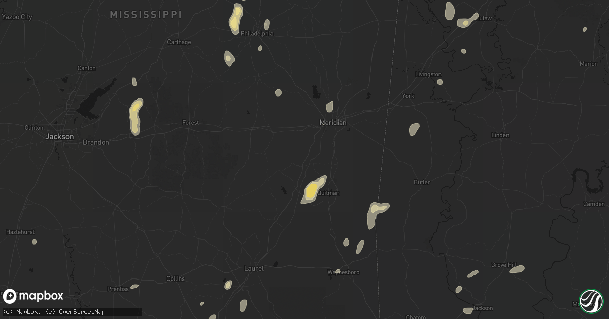 Hail map in Enterprise, MS on September 21, 2026