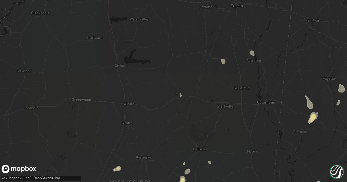 Hail map in Eupora, MS on September 21, 2026