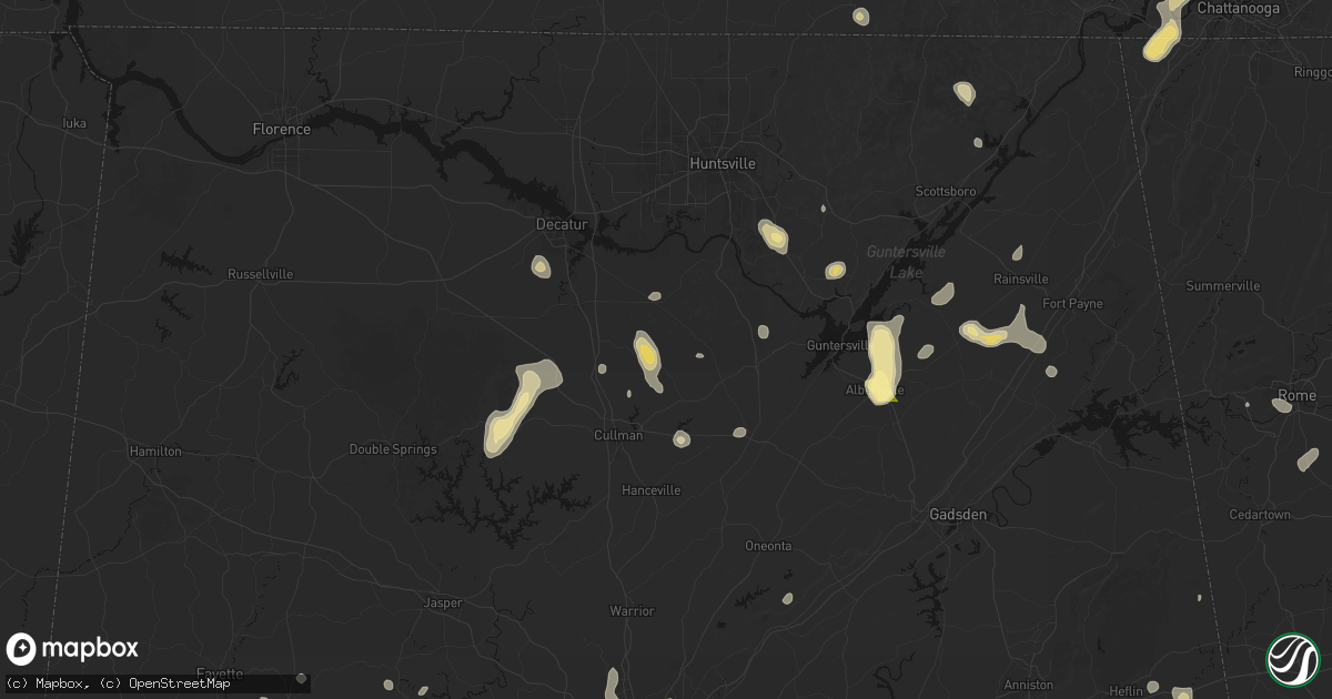 Hail map in Eva, AL on September 21, 2026