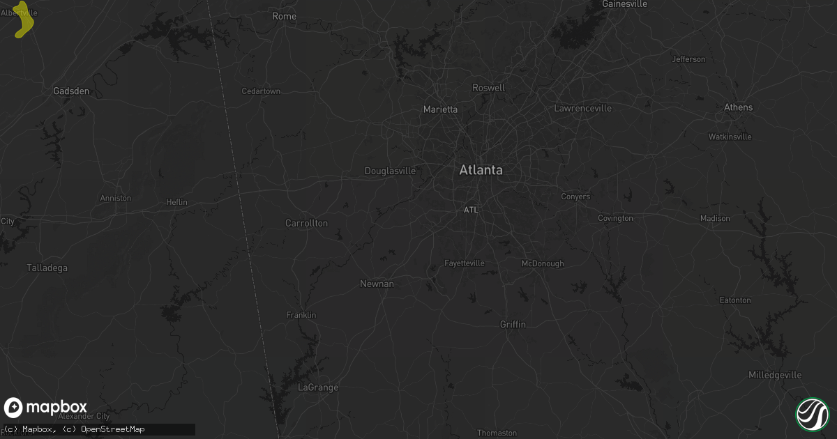 Hail map in Fairburn, GA on September 21, 2026