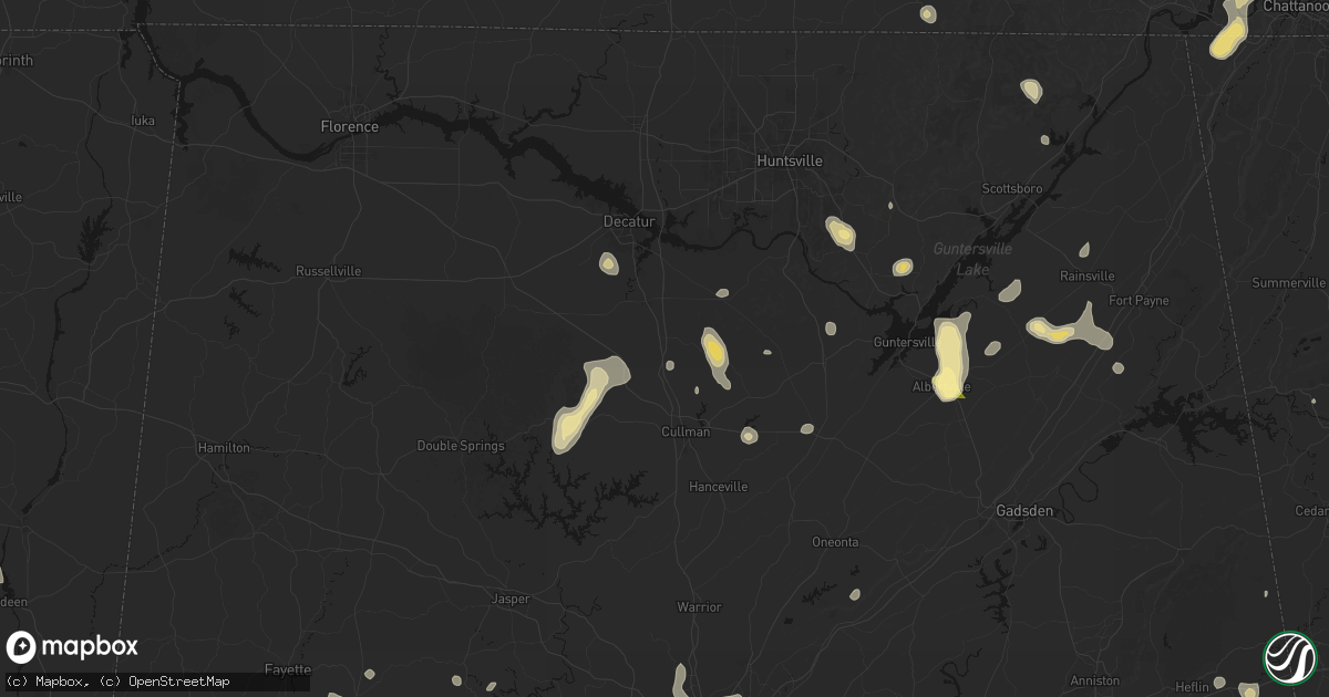 Hail map in Falkville, AL on September 21, 2026