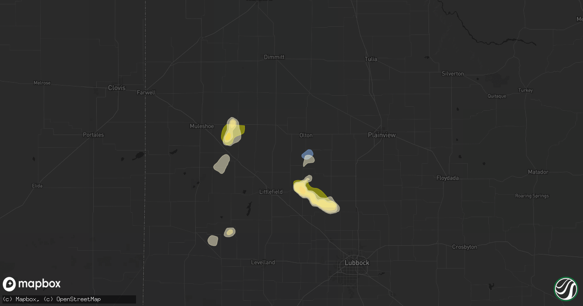 Hail map in Fieldton, TX on September 21, 2026
