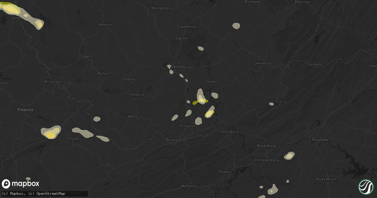 Hail map in Flat Top, WV on September 21, 2026