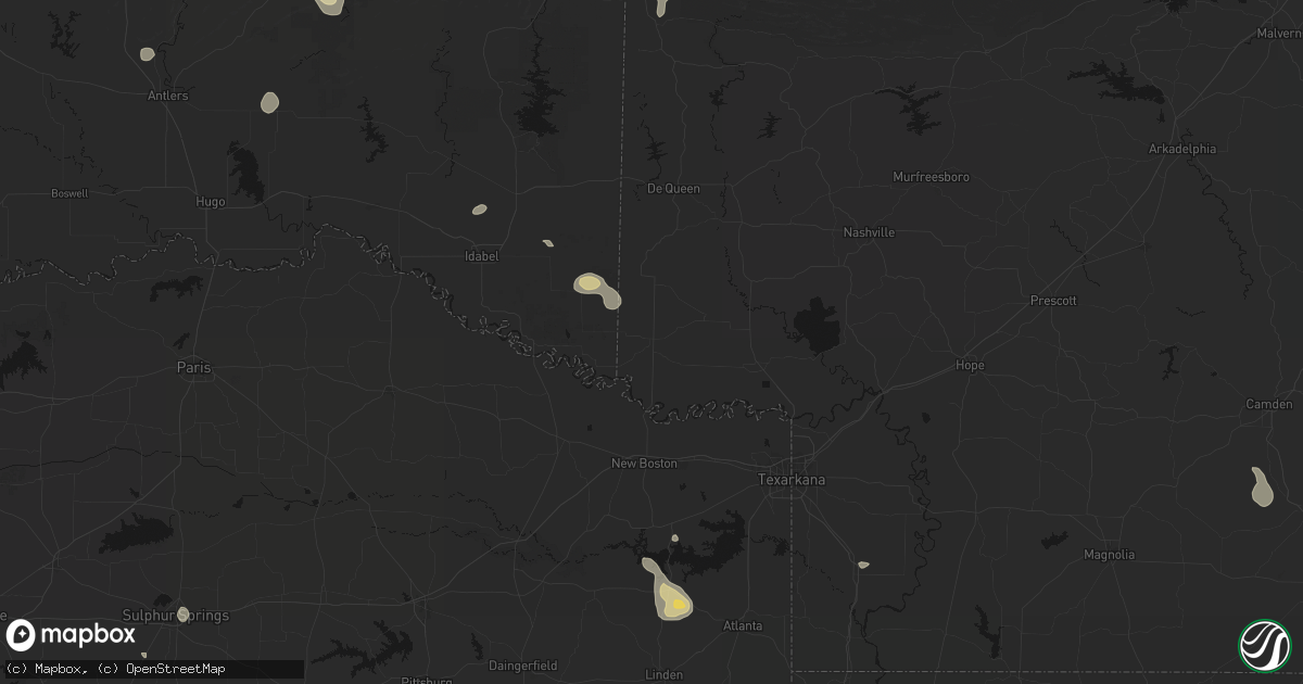 Hail map in Foreman, AR on September 21, 2026