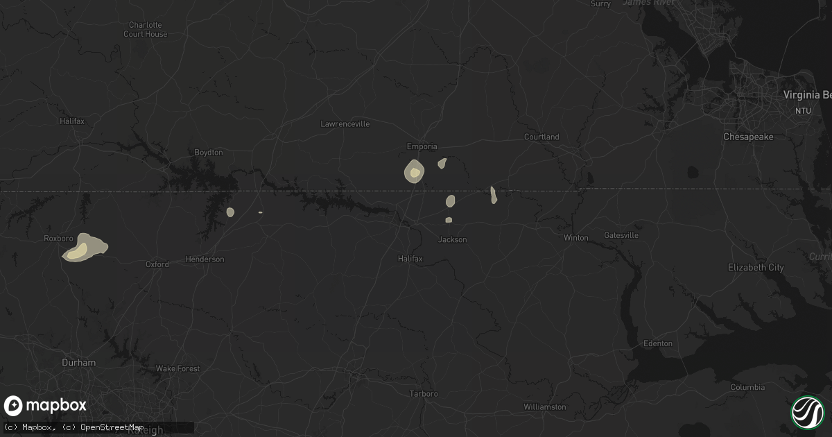Hail map in Garysburg, NC on September 21, 2026