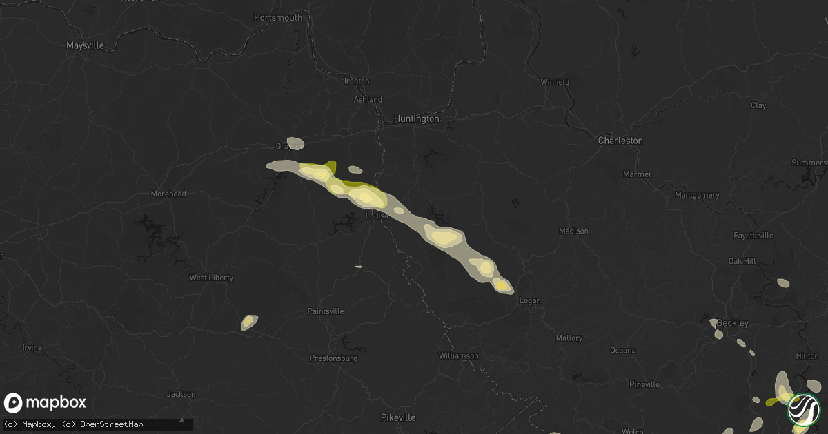 Hail map in Genoa, WV on September 21, 2026