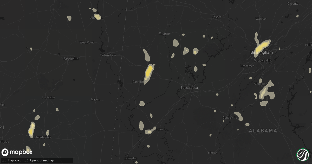 Hail map in Gordo, AL on September 21, 2026