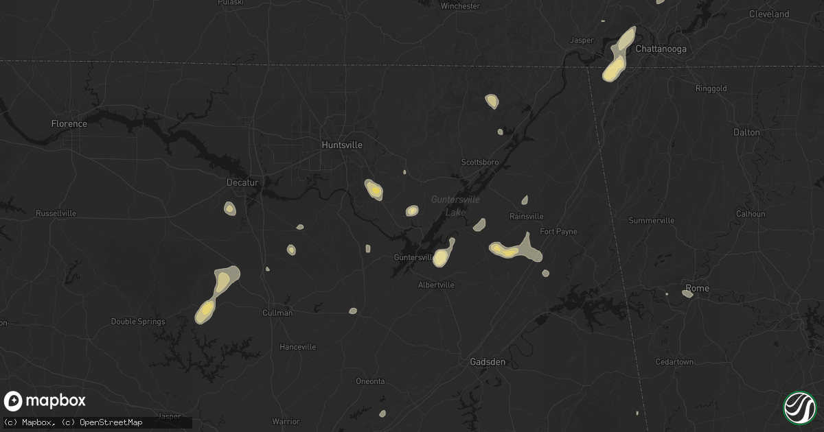 Hail map in Grant, AL on September 21, 2026