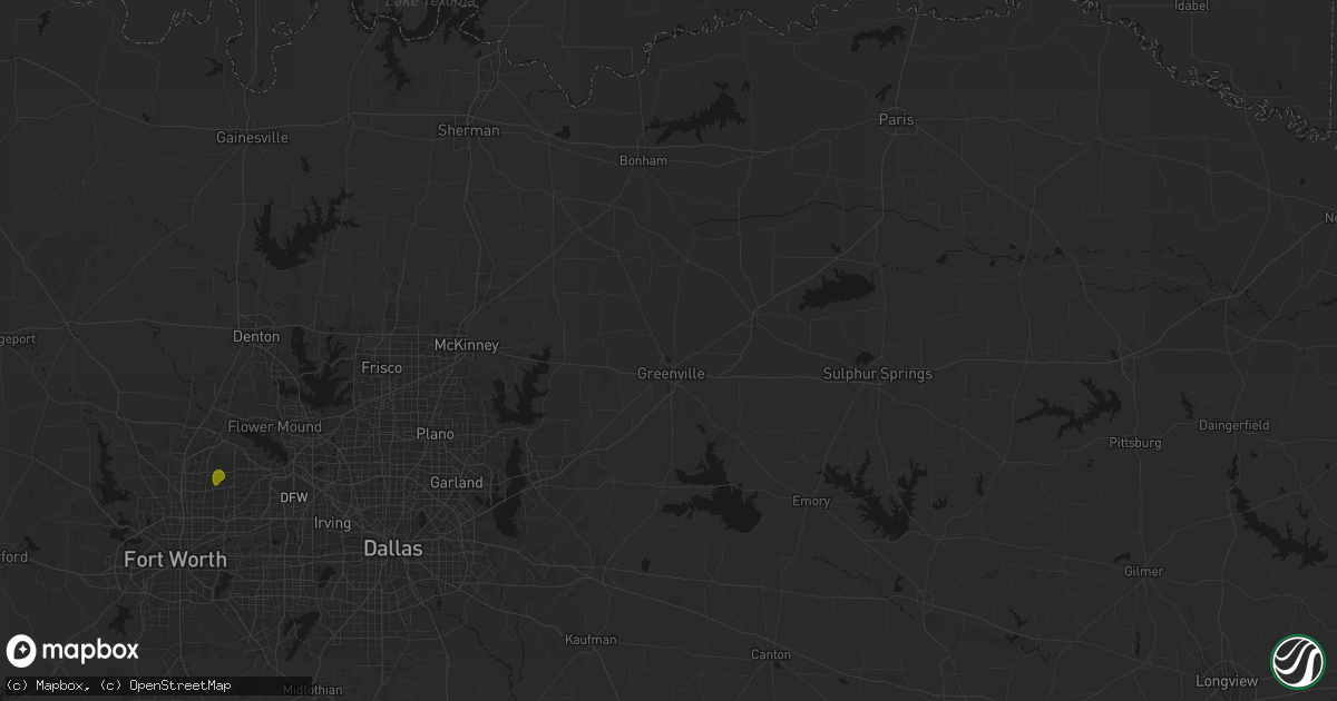 Hail map in Greenville, TX on September 21, 2026