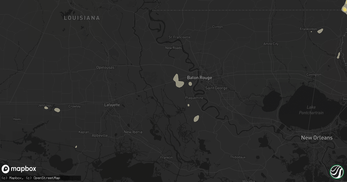 Hail map in Grosse Tete, LA on September 21, 2026