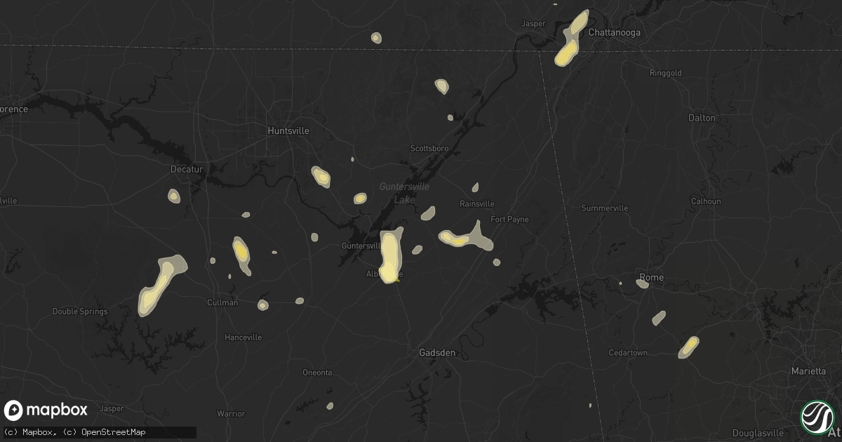Hail map in Groveoak, AL on September 21, 2026