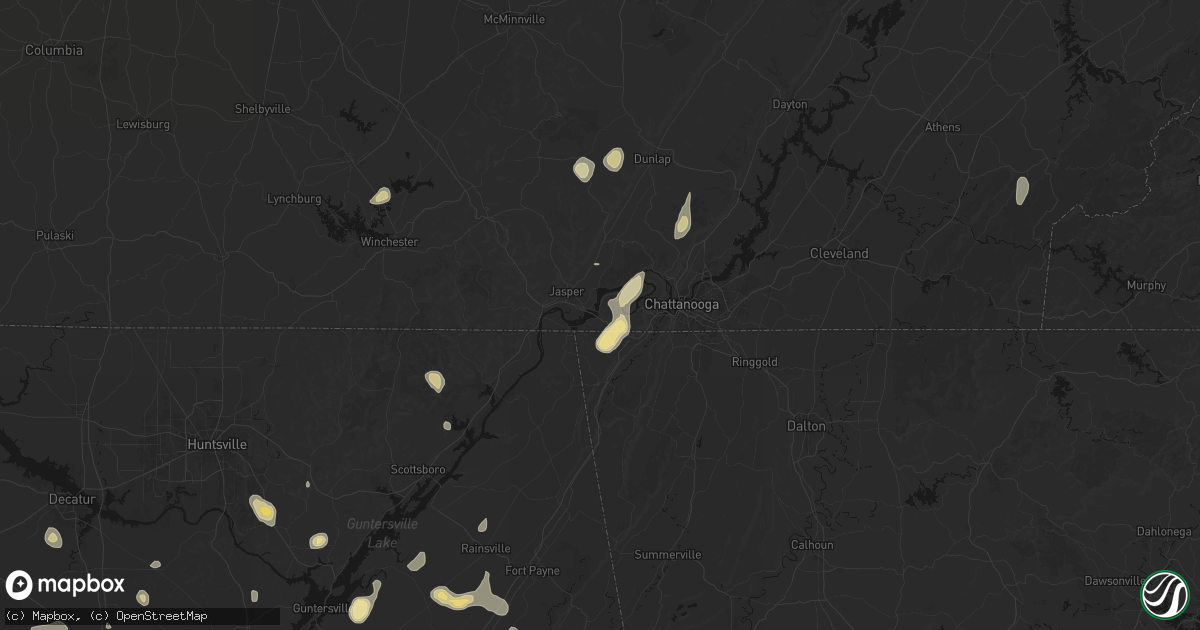 Hail map in Guild, TN on September 21, 2026