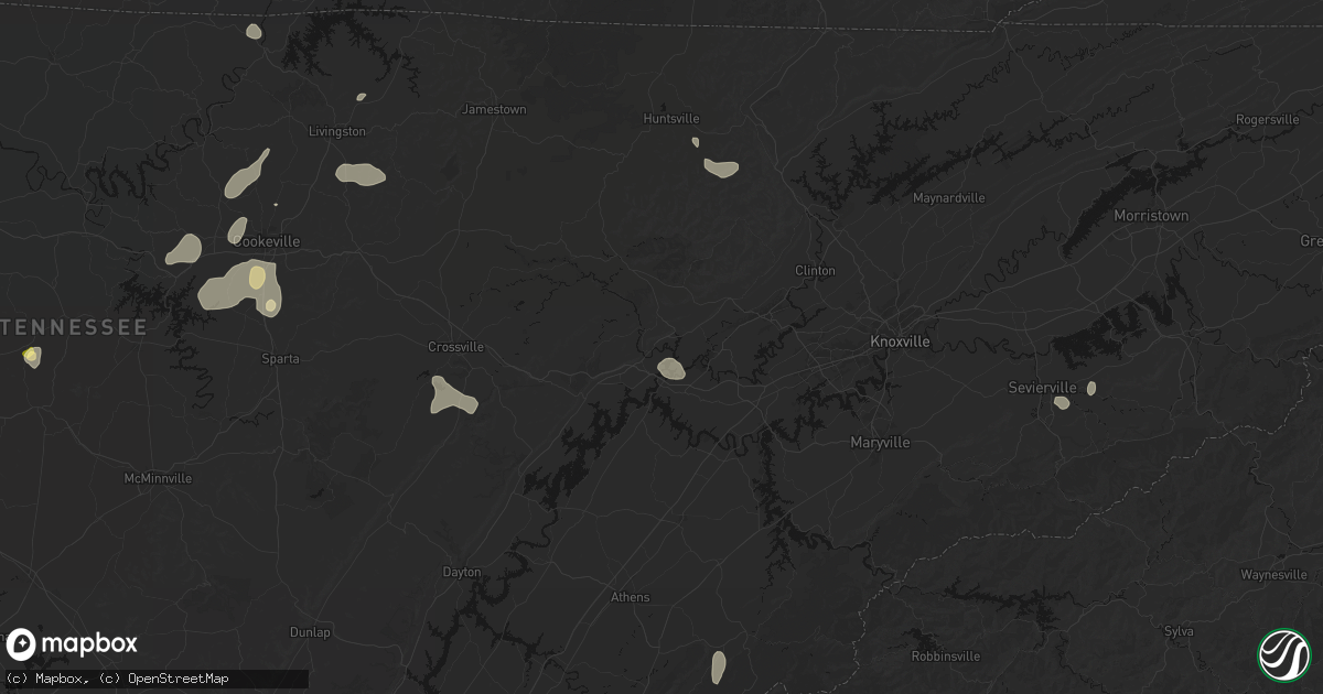 Hail map in Harriman, TN on September 21, 2026