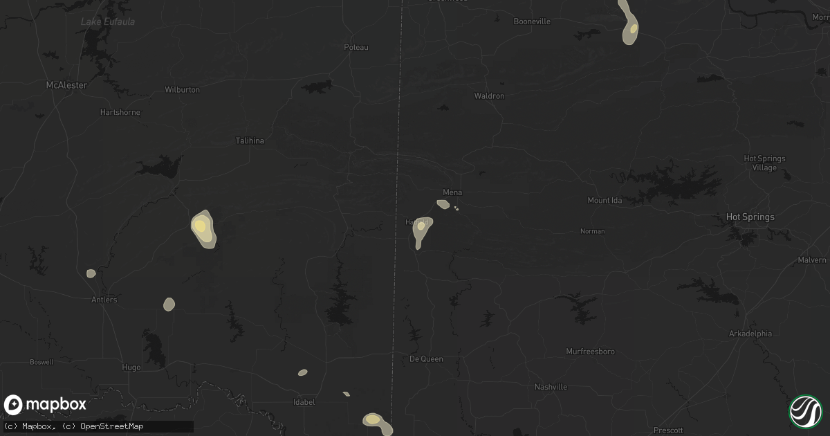 Hail map in Hatfield, AR on September 21, 2026