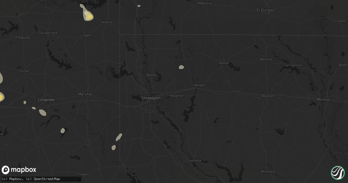 Hail map in Haughton, LA on September 21, 2026