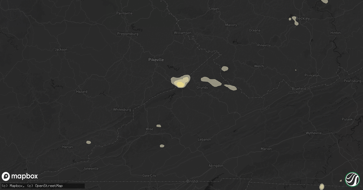 Hail map in Haysi, VA on September 21, 2026