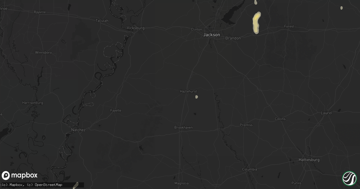 Hail map in Hazlehurst, MS on September 21, 2026
