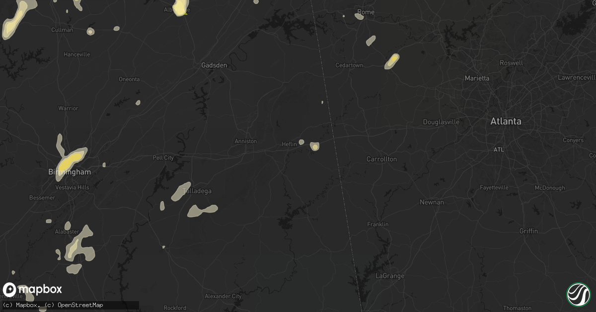 Hail map in Heflin, AL on September 21, 2026