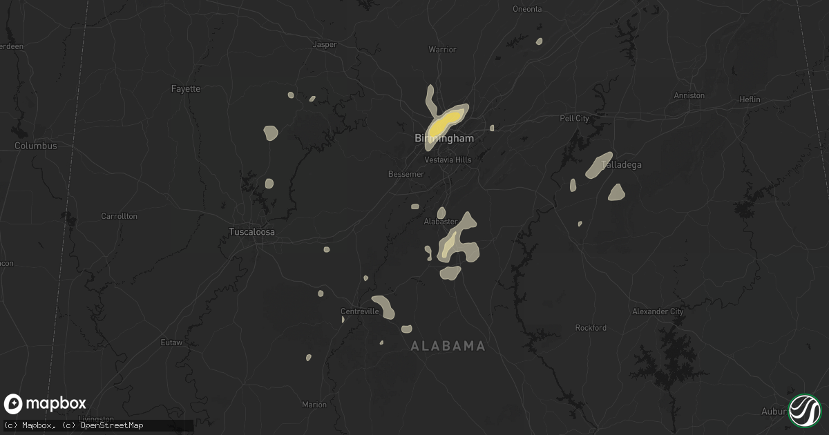 Hail map in Helena, AL on September 21, 2026