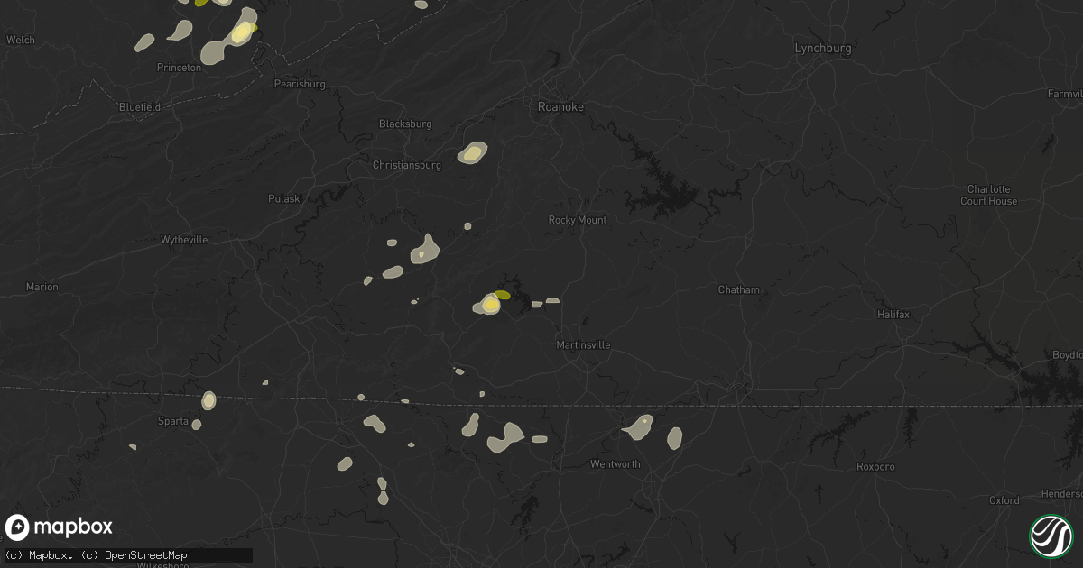 Hail map in Henry, VA on September 21, 2026