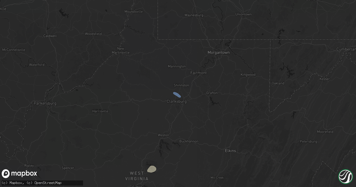 Hail map in Hepzibah, WV on September 21, 2026