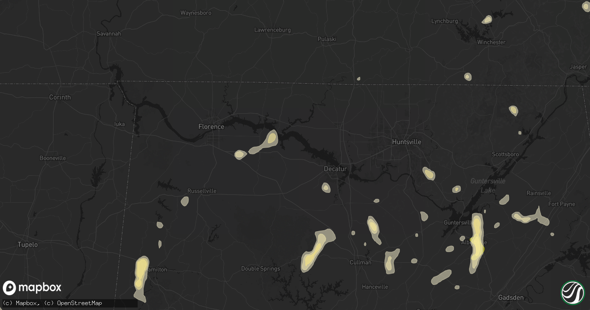 Hail map in Hillsboro, AL on September 21, 2026