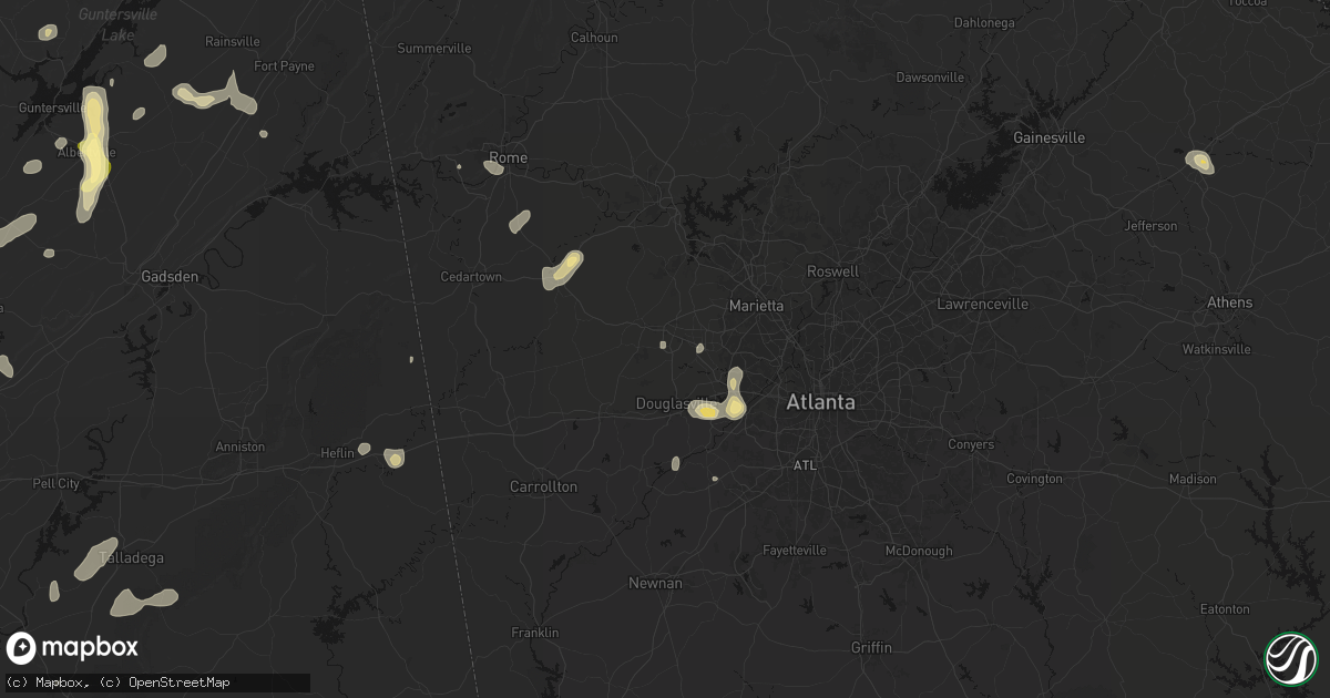 Hail map in Hiram, GA on September 21, 2026