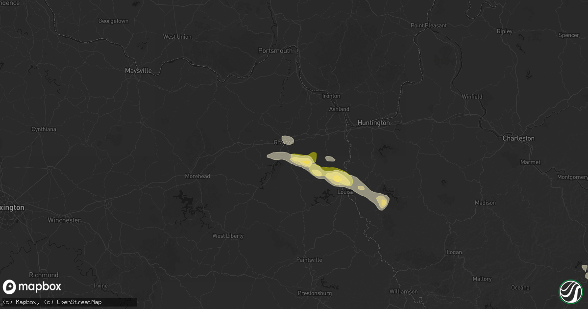 Hail map in Hitchins, KY on September 21, 2026