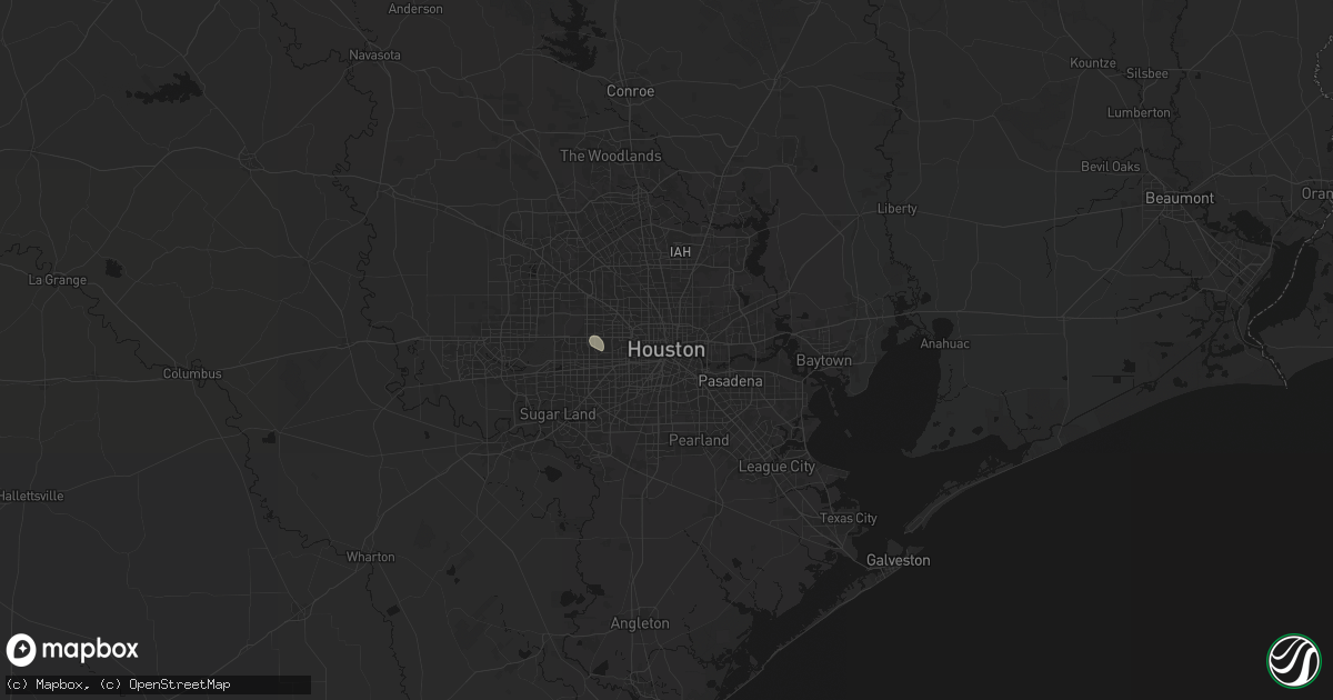 Hail map in Houston, TX on September 21, 2026