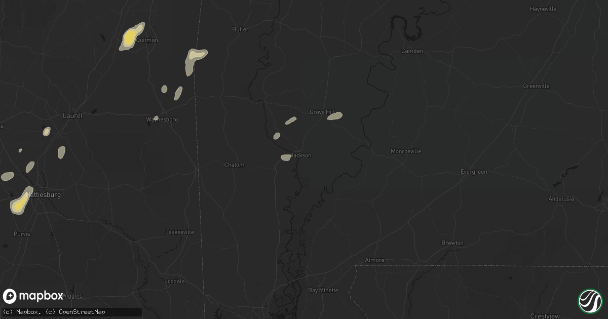 Hail map in Jackson, AL on September 21, 2026