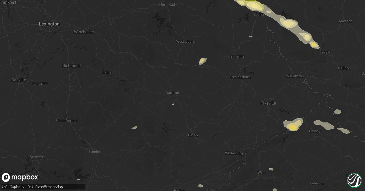 Hail map in Jackson, KY on September 21, 2026