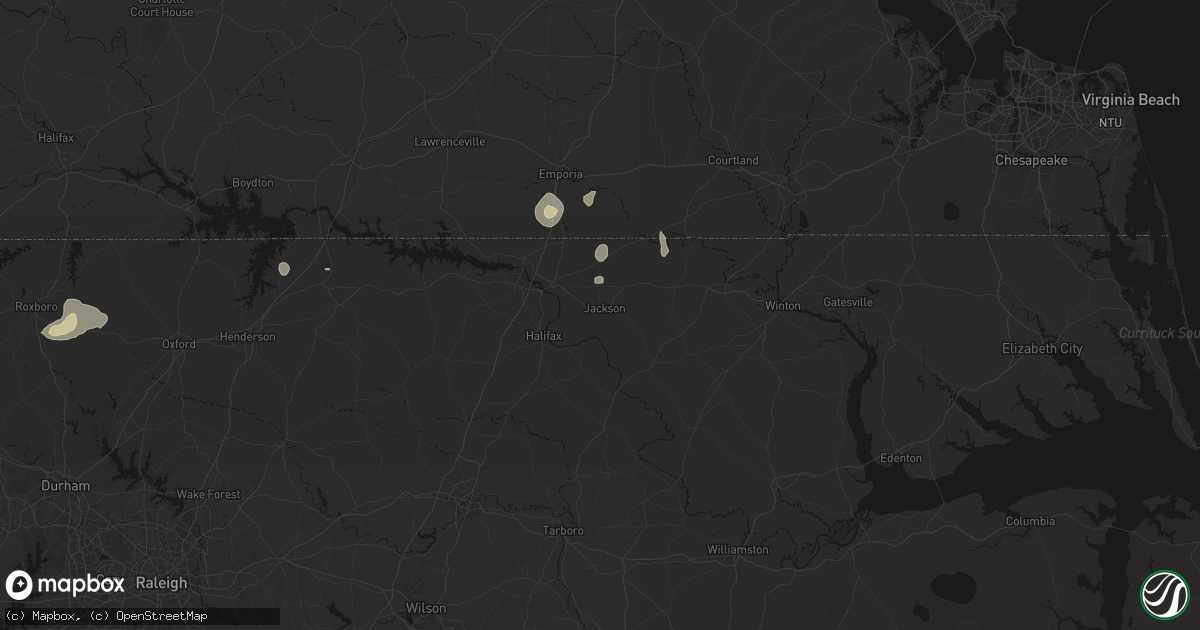 Hail map in Jackson, NC on September 21, 2026