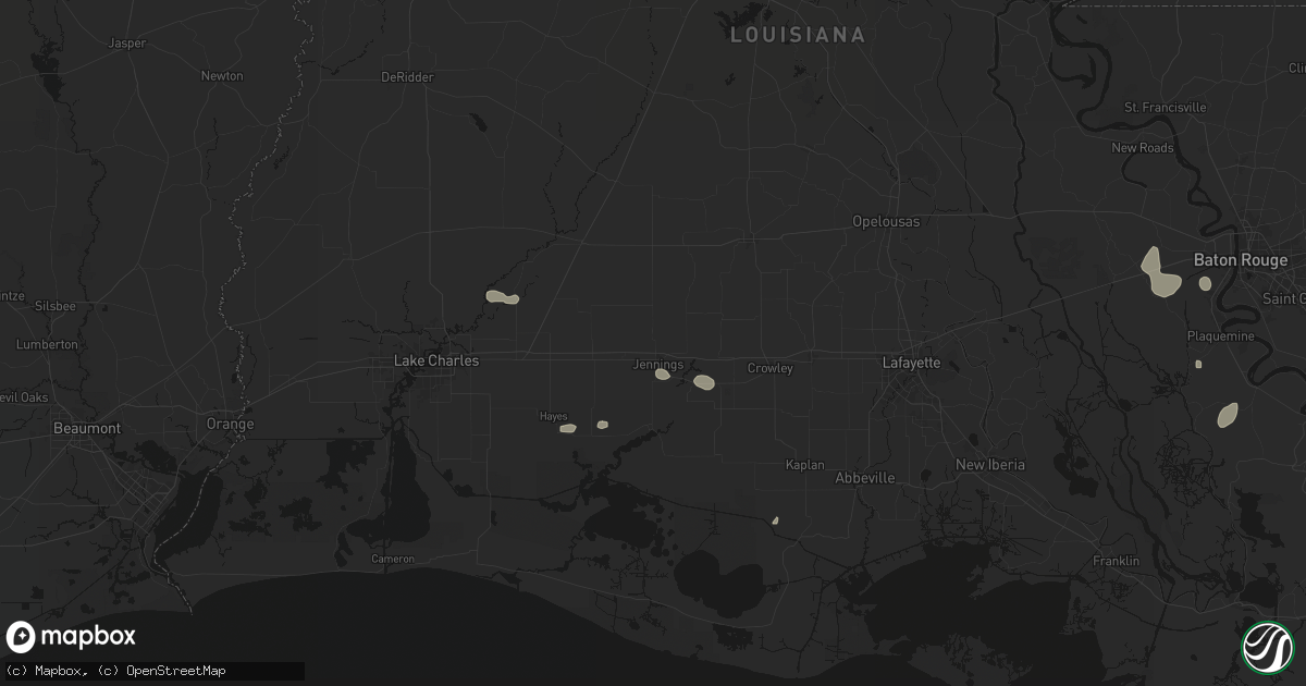 Hail map in Jennings, LA on September 21, 2026