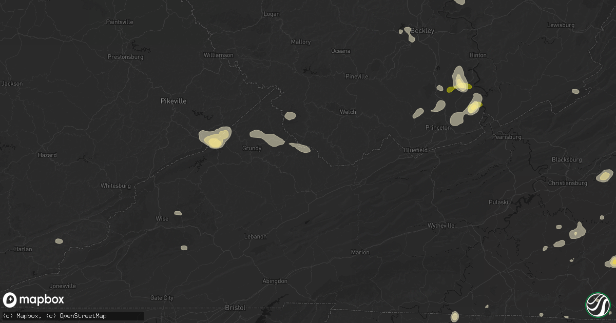 Hail map in Jewell Ridge, VA on September 21, 2026