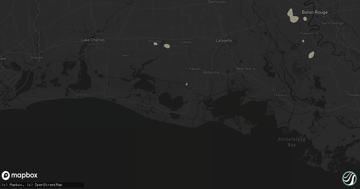 Hail map in Kaplan, LA on September 21, 2026