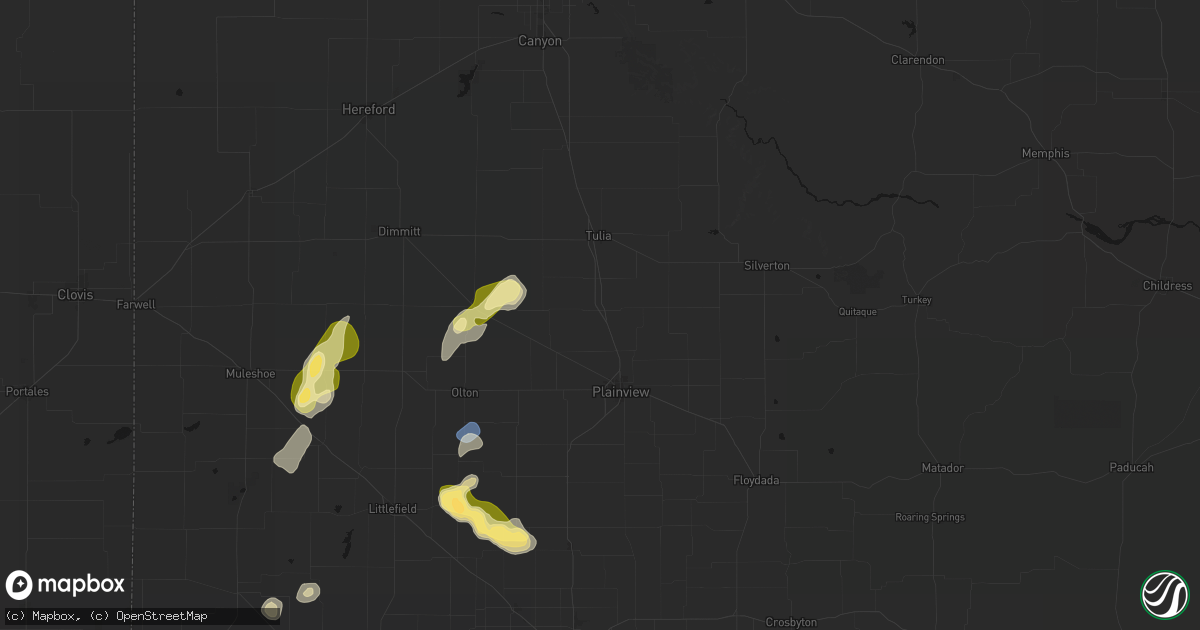 Hail map in Kress, TX on September 21, 2026