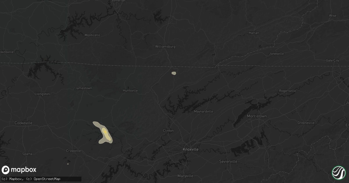 Hail map in La Follette, TN on September 21, 2026